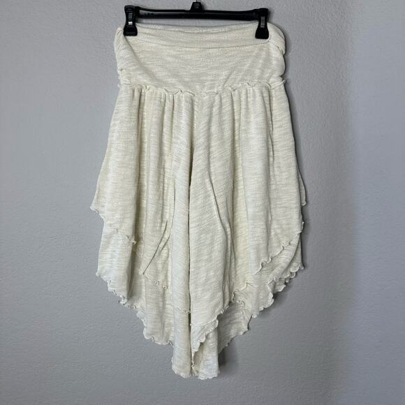 Urban Outfitters Boho Asymmetrical fairy Pants Flowy Cropped Wide Leg - Picture 2 of 4